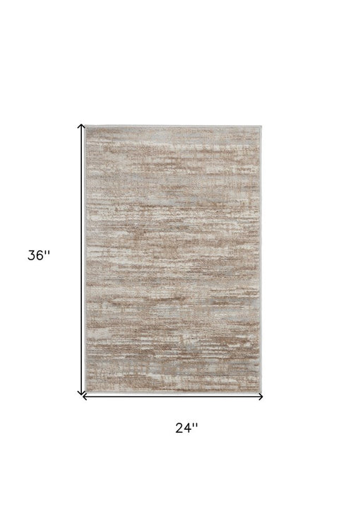 9' X 12' Ivory and Gray Abstract Non Skid Area Rug